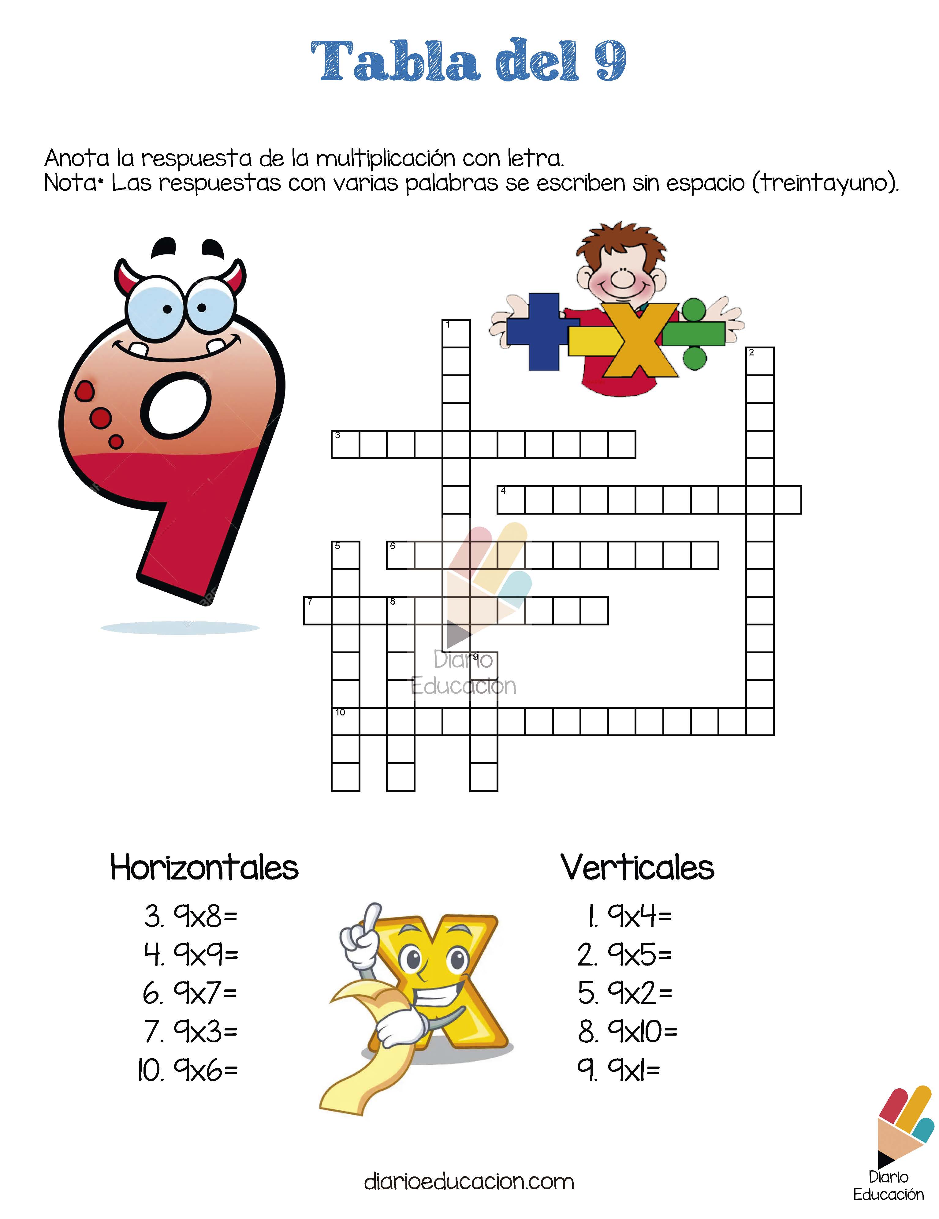 Crucigrama Tablas De Multiplicar 8 Y 9 Worksheet Live Worksheets Porn Sex Picture 