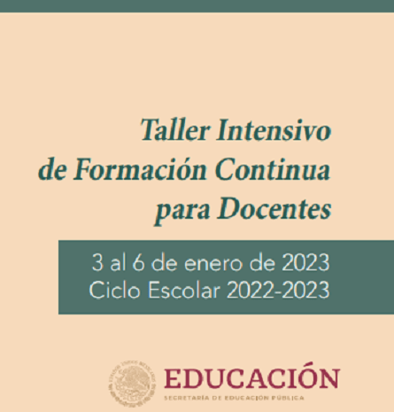 INSUMOS Taller Intensivo De Formación Continua Para Docentes ENERO 2023 ...