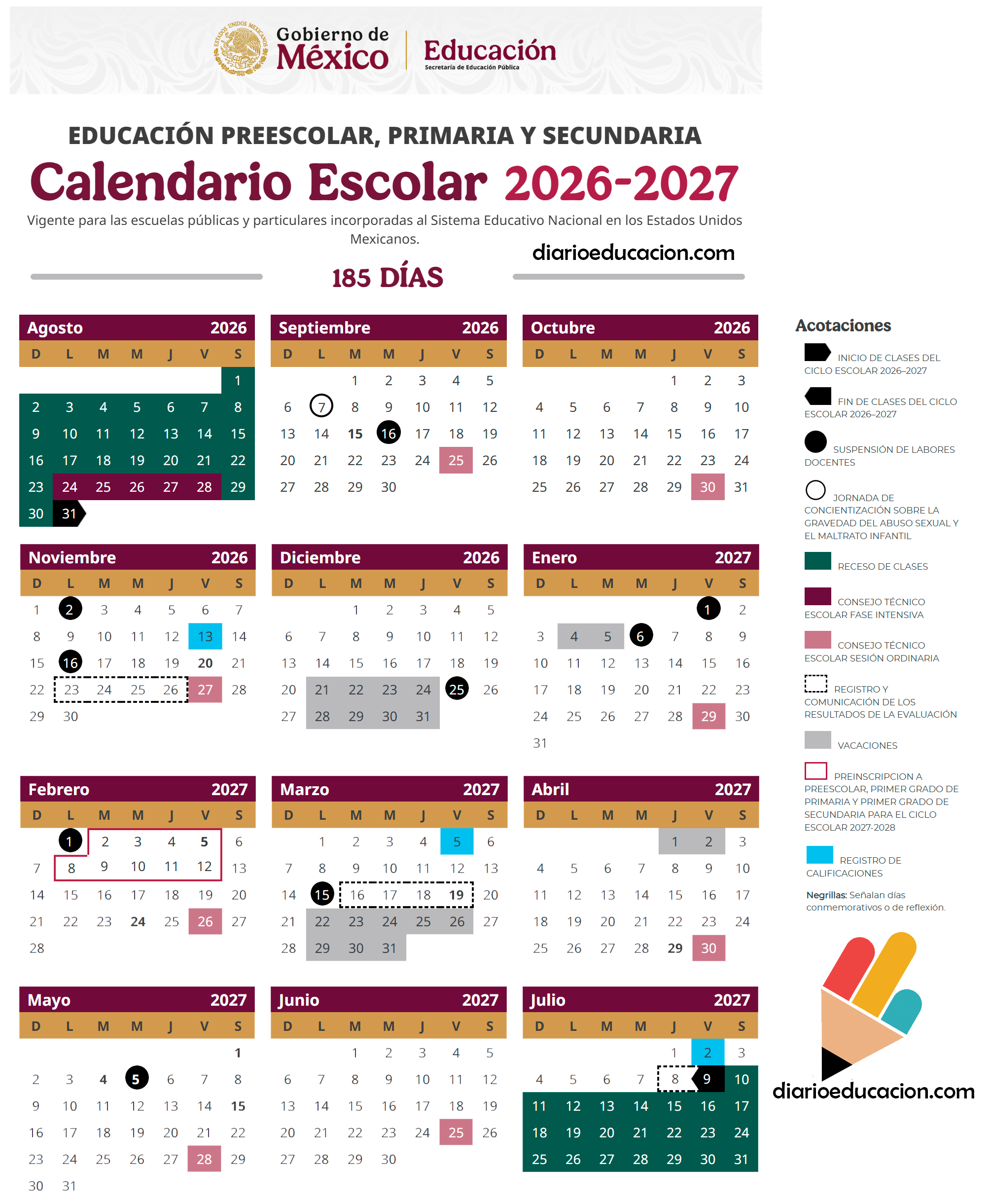 Calendario 2026 escolar 2027 SEP Puebla: Guía práctica para padres y maestros